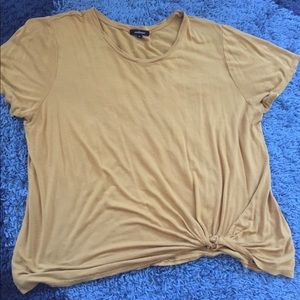 Front Knot Mustard Top